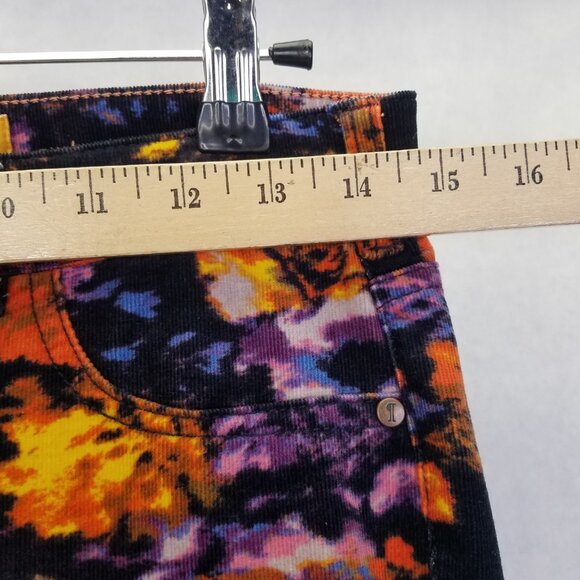 Pilcro Serif Corduroy Skinny Pants Women's 27 Floral Black Anthropologie Stretch - Picture 15 of 16